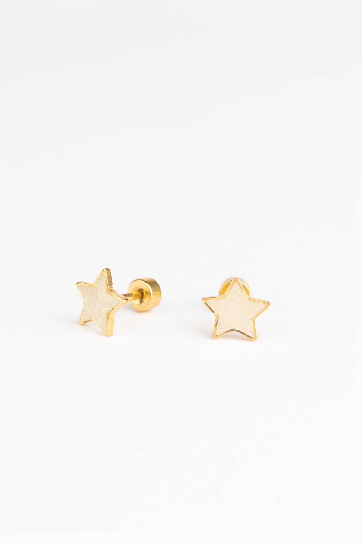 Boucles d'oreilles clous - Étoile Scintillante