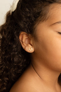 Boucles d'oreilles clous - Papillon scintillant