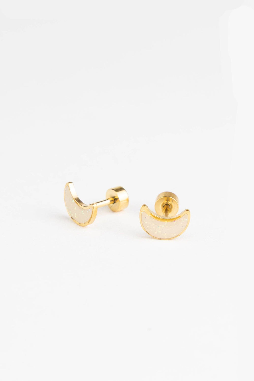 Boucles d'oreilles clous - Lune Brillante