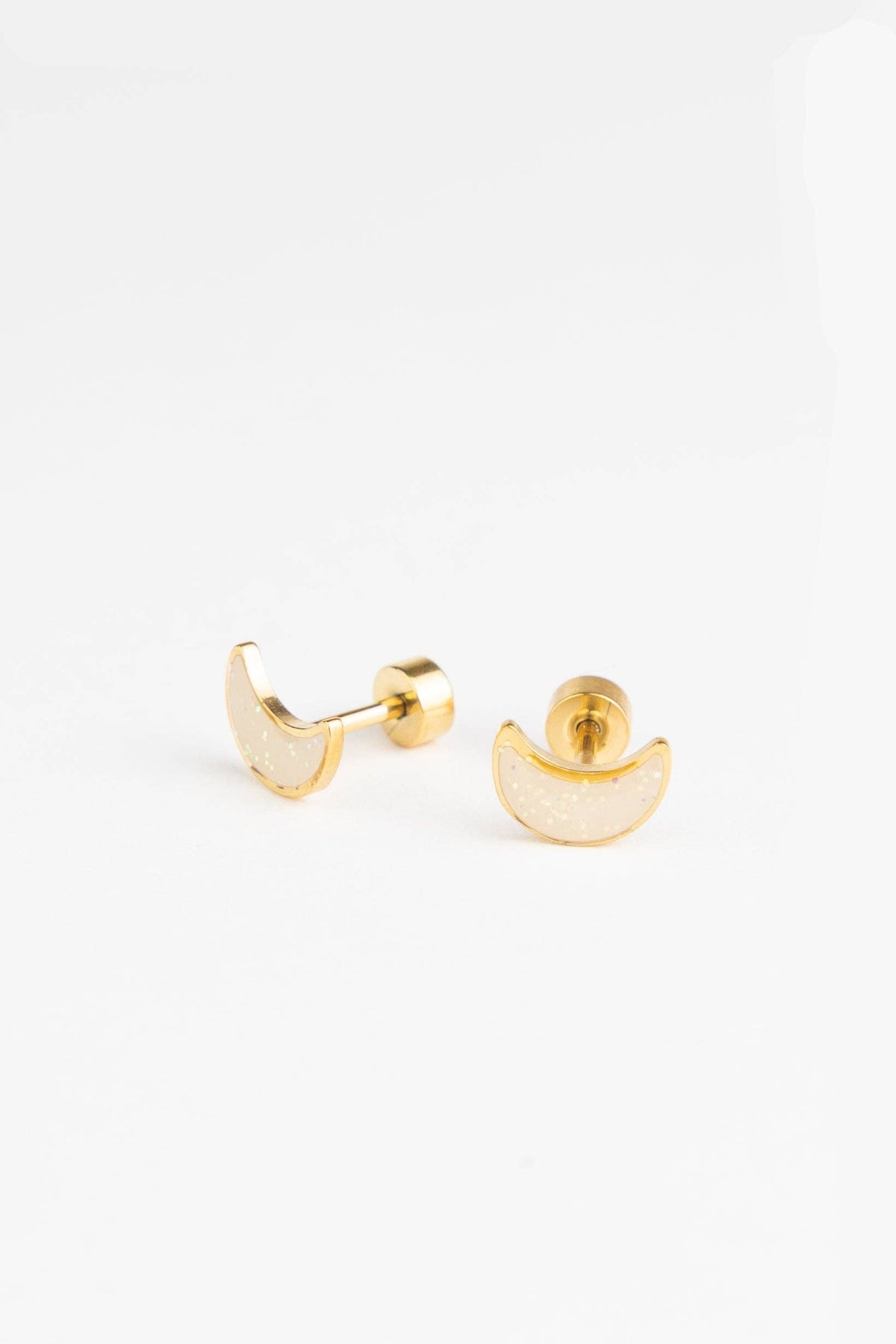 Boucles d'oreilles clous - Lune Brillante