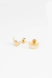 Boucles d'oreilles clous - Lune Brillante