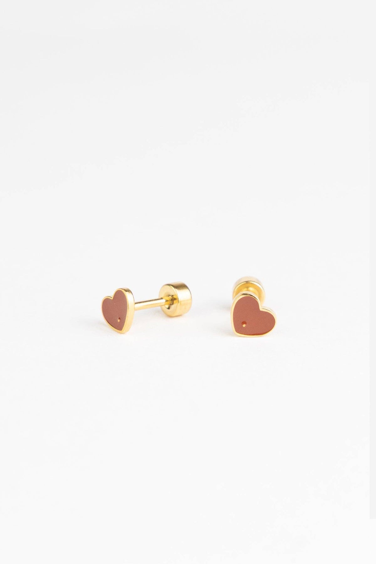 Boucles d'oreilles clous - Petit cœur