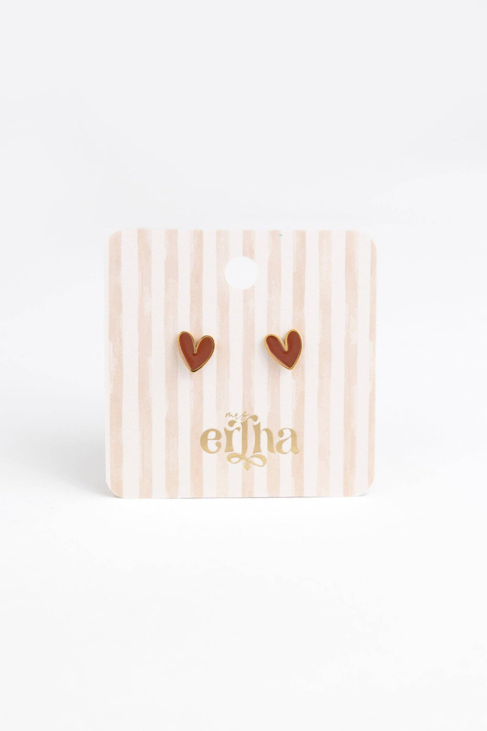 Boucles d'oreilles clous - Cœur organique