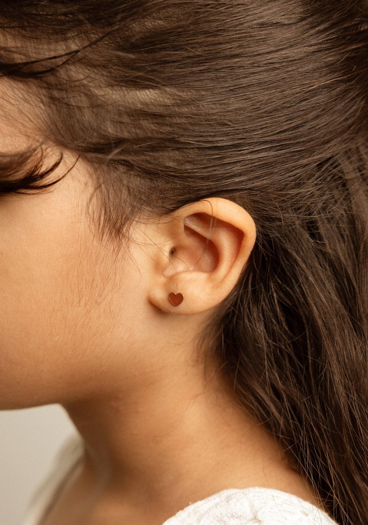 Boucles d'oreilles clous - Petit cœur