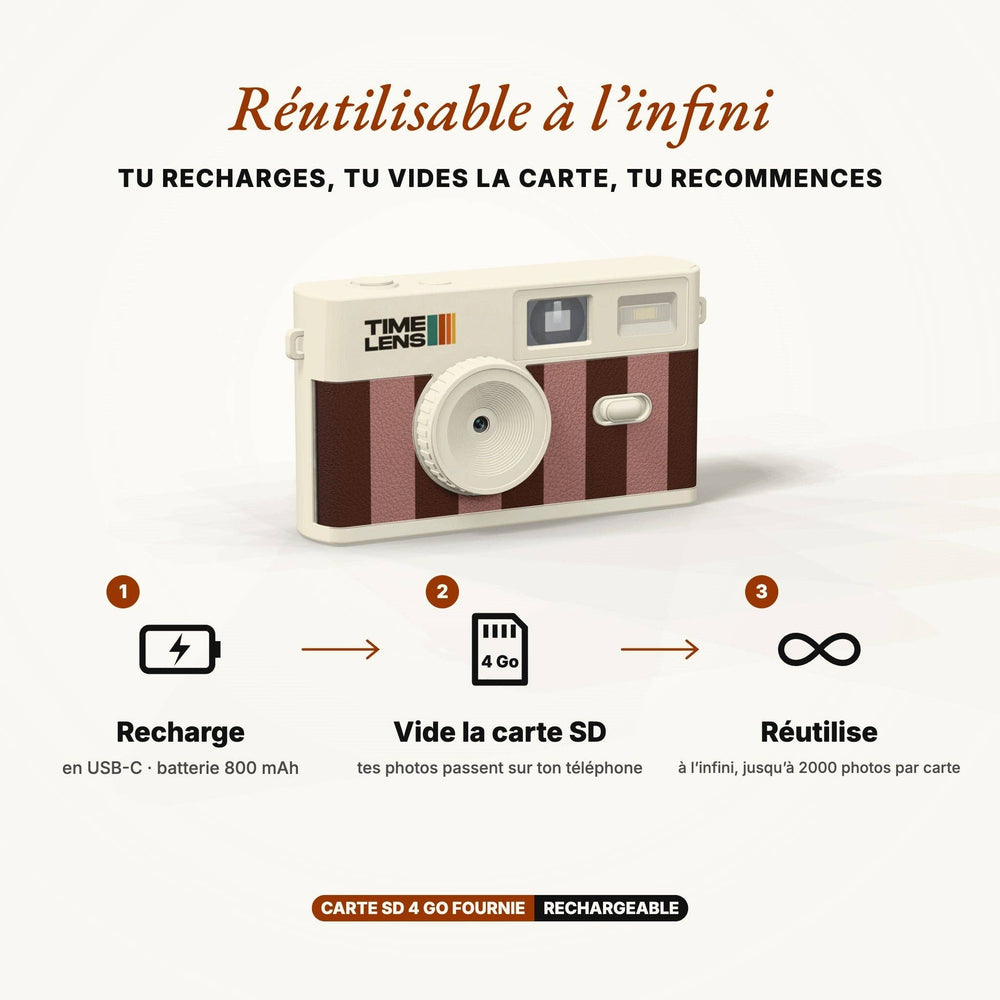 Appareil photo TimeLens® Cream Rosewood