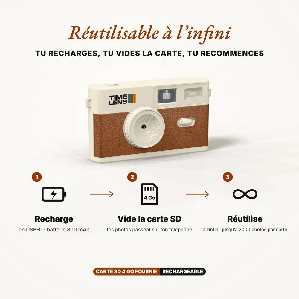 Appareil photo TimeLens® Cream Brown